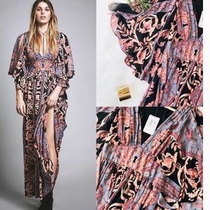 FP Black Print ‘Fern’ Maxi Dress